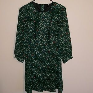 PRICE DROP button back printed dress